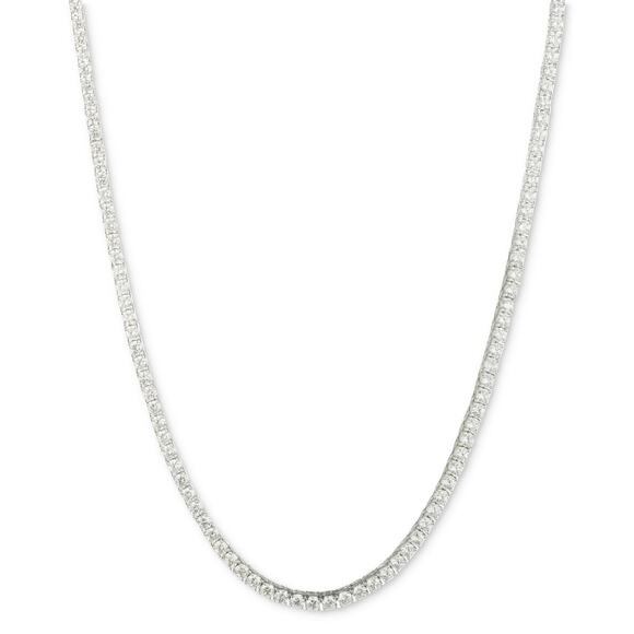 Marchesa Jewelry - Marchesa Cubic Zirconia Tennis Collar Statement Necklace, 16" NEW